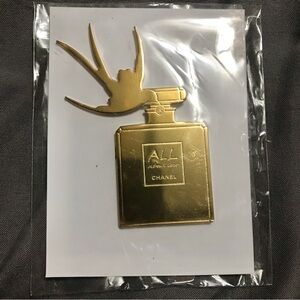CHANEL Parfums All About Coco Gold Perfume Bottle Pin Brooch Decorative